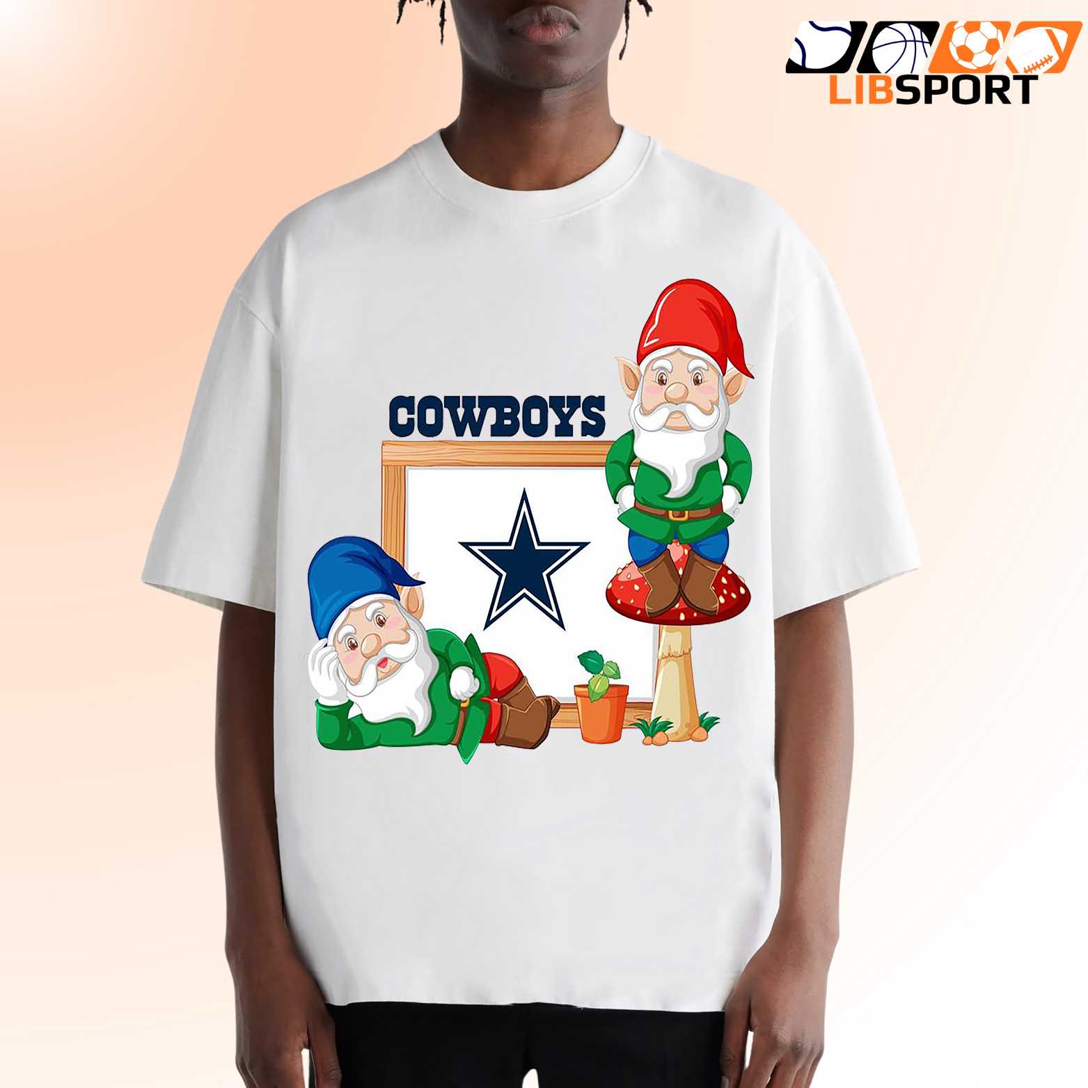 Dallas Cowboys Gnome T-Shirt, Cute Nfl Fan T-Shirt, Football Streetwear